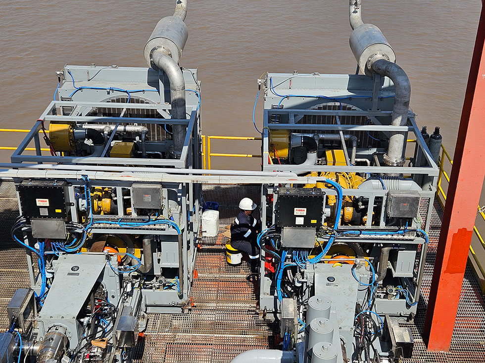 Explosion proof natural gas engines operating in zone 2 hazardous areas offshore